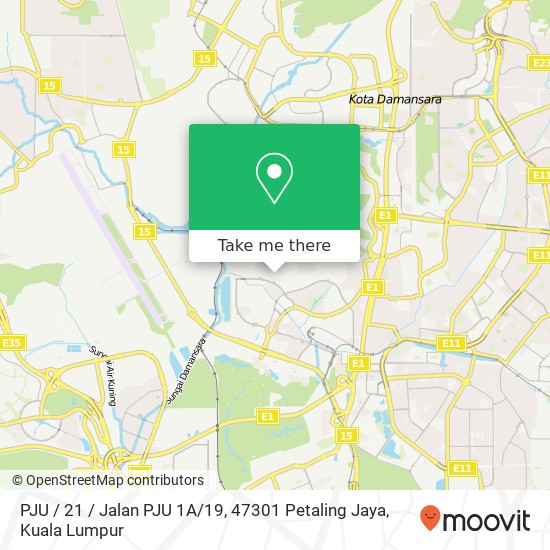 PJU / 21 / Jalan PJU 1A / 19, 47301 Petaling Jaya map