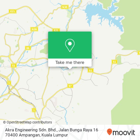 Peta Akra Engineering Sdn. Bhd., Jalan Bunga Raya 16 70400 Ampangan