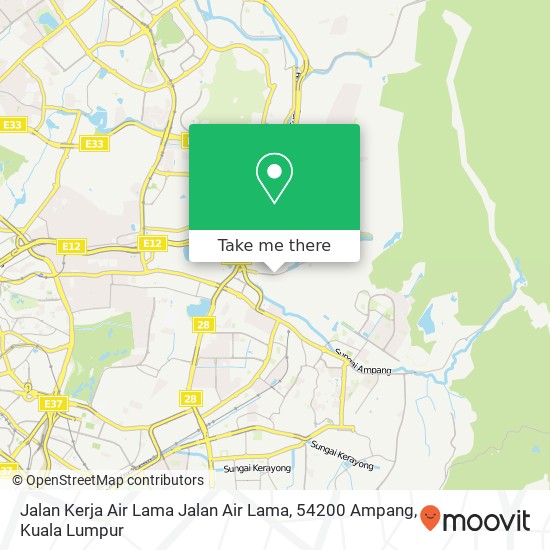 Peta Jalan Kerja Air Lama Jalan Air Lama, 54200 Ampang