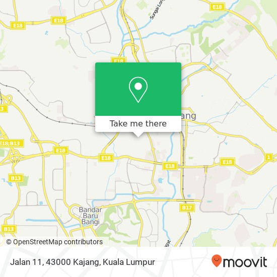 Peta Jalan 11, 43000 Kajang