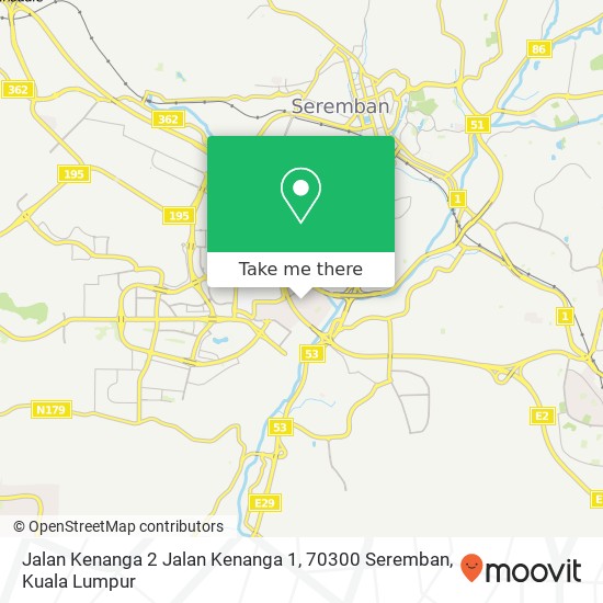 Jalan Kenanga 2 Jalan Kenanga 1, 70300 Seremban map