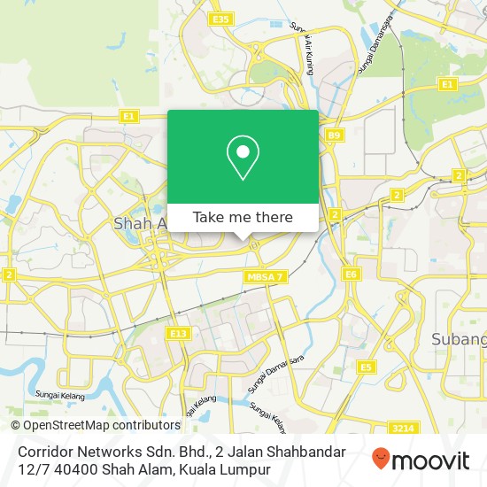 Peta Corridor Networks Sdn. Bhd., 2 Jalan Shahbandar 12 / 7 40400 Shah Alam