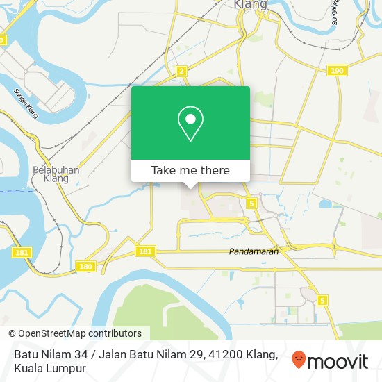 Batu Nilam 34 / Jalan Batu Nilam 29, 41200 Klang map