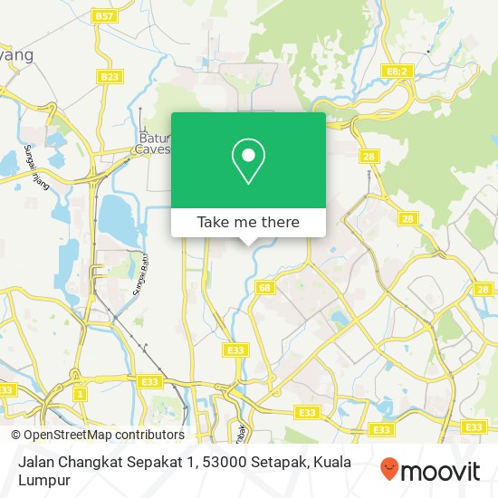 Peta Jalan Changkat Sepakat 1, 53000 Setapak