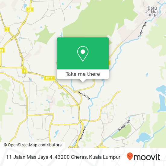 11 Jalan Mas Jaya 4, 43200 Cheras map