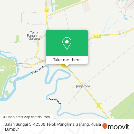 Peta Jalan Sungai 5, 42500 Telok Panglima Garang