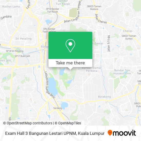 Peta Exam Hall 3 Bangunan Lestari UPNM
