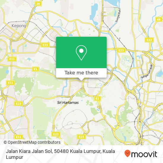 Jalan Kiara Jalan Sol, 50480 Kuala Lumpur map