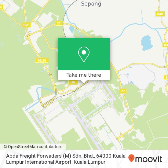 Abda Freight Forwaders (M) Sdn. Bhd., 64000 Kuala Lumpur International Airport map