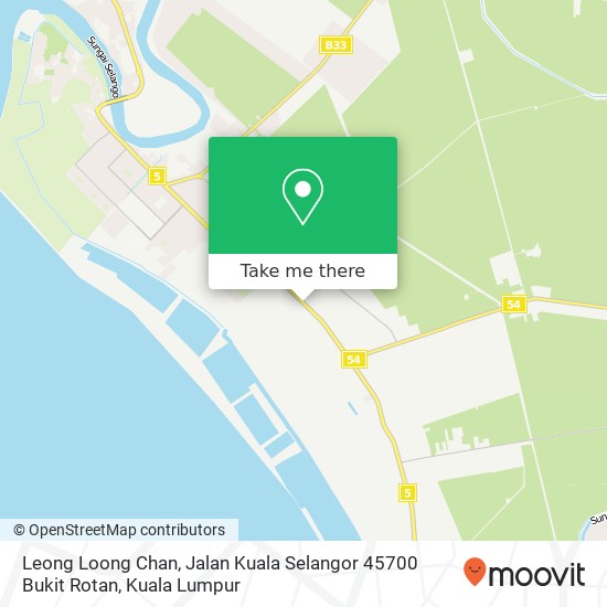 Peta Leong Loong Chan, Jalan Kuala Selangor 45700 Bukit Rotan