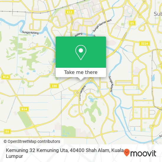 Peta Kemuning 32 Kemuning Uta, 40400 Shah Alam