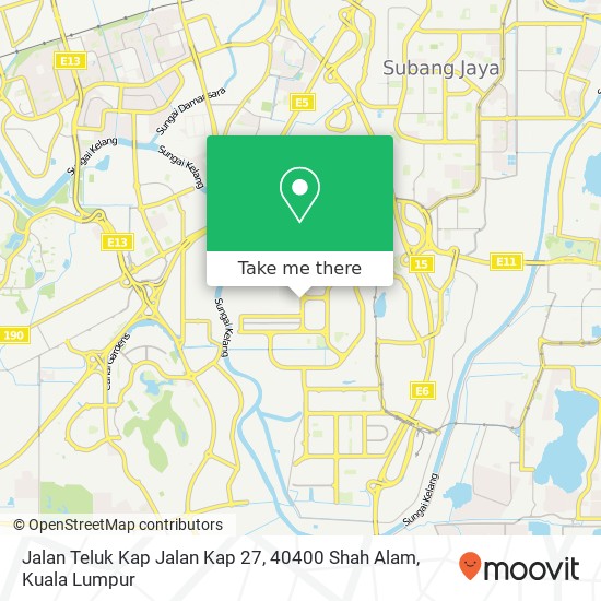 Peta Jalan Teluk Kap Jalan Kap 27, 40400 Shah Alam