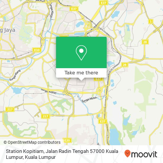 Station Kopitiam, Jalan Radin Tengah 57000 Kuala Lumpur map