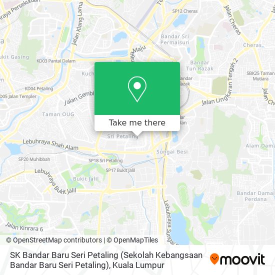 Peta SK Bandar Baru Seri Petaling (Sekolah Kebangsaan Bandar Baru Seri Petaling)