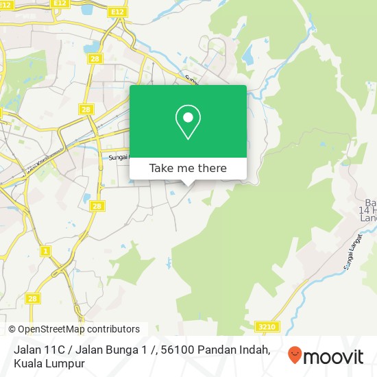 Jalan 11C / Jalan Bunga 1 /, 56100 Pandan Indah map