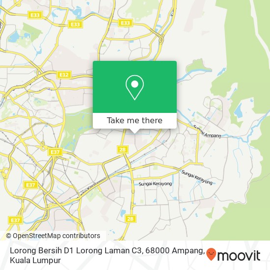 Lorong Bersih D1 Lorong Laman C3, 68000 Ampang map