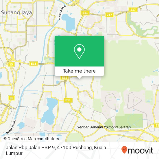 Jalan Pbp Jalan PBP 9, 47100 Puchong map