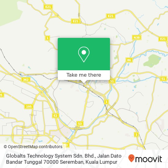 Globalts Technology System Sdn. Bhd., Jalan Dato Bandar Tunggal 70000 Seremban map