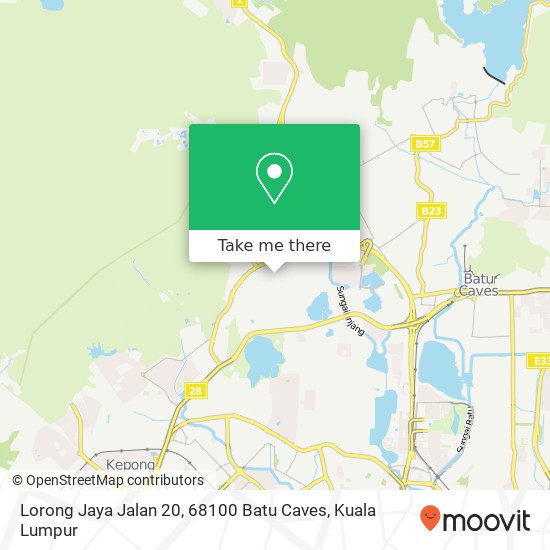 Peta Lorong Jaya Jalan 20, 68100 Batu Caves
