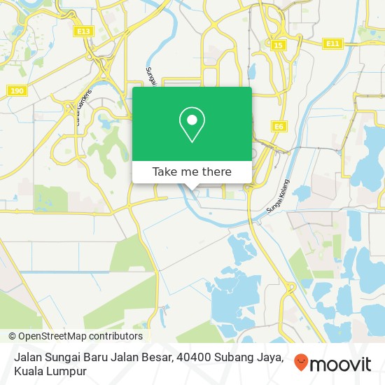 Peta Jalan Sungai Baru Jalan Besar, 40400 Subang Jaya