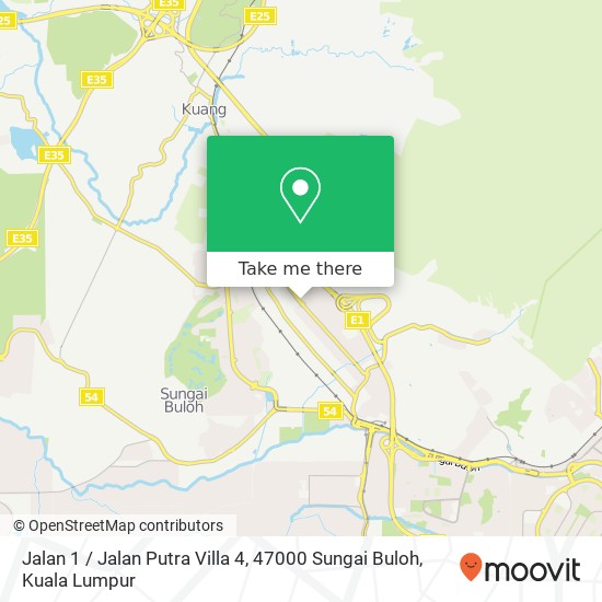 Peta Jalan 1 / Jalan Putra Villa 4, 47000 Sungai Buloh
