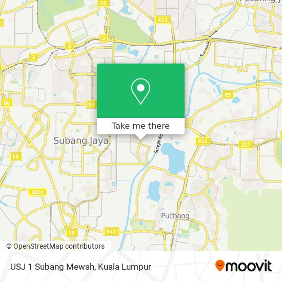 USJ 1 Subang Mewah map