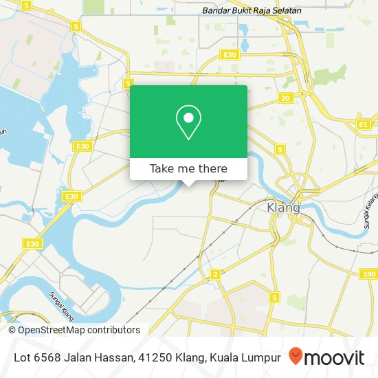 Peta Lot 6568 Jalan Hassan, 41250 Klang