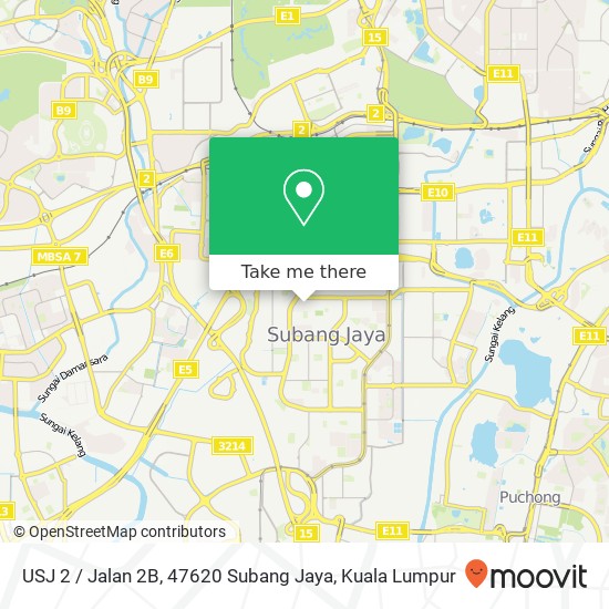 USJ 2 / Jalan 2B, 47620 Subang Jaya map