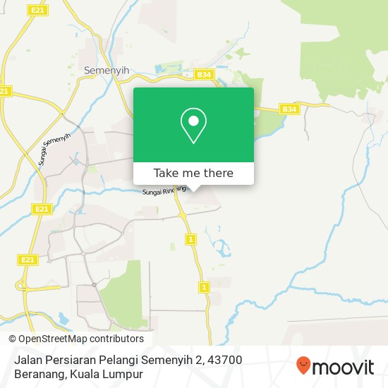 Jalan Persiaran Pelangi Semenyih 2, 43700 Beranang map