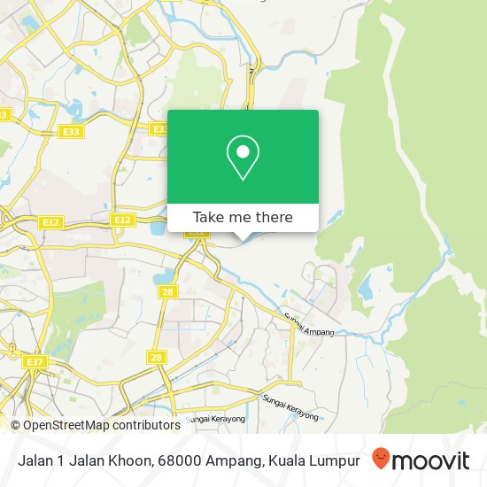 Jalan 1 Jalan Khoon, 68000 Ampang map