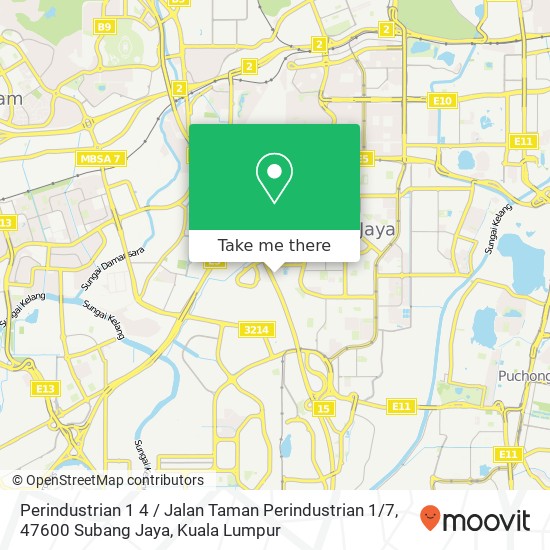 Peta Perindustrian 1 4 / Jalan Taman Perindustrian 1 / 7, 47600 Subang Jaya