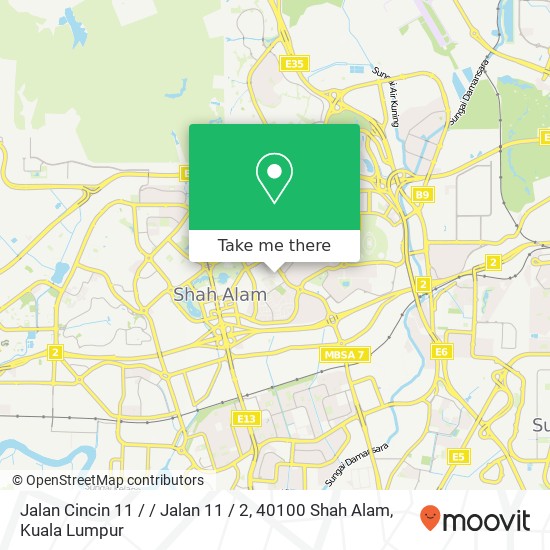 Jalan Cincin 11 / / Jalan 11 / 2, 40100 Shah Alam map