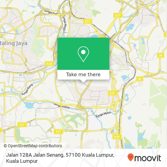 Peta Jalan 128A Jalan Senang, 57100 Kuala Lumpur