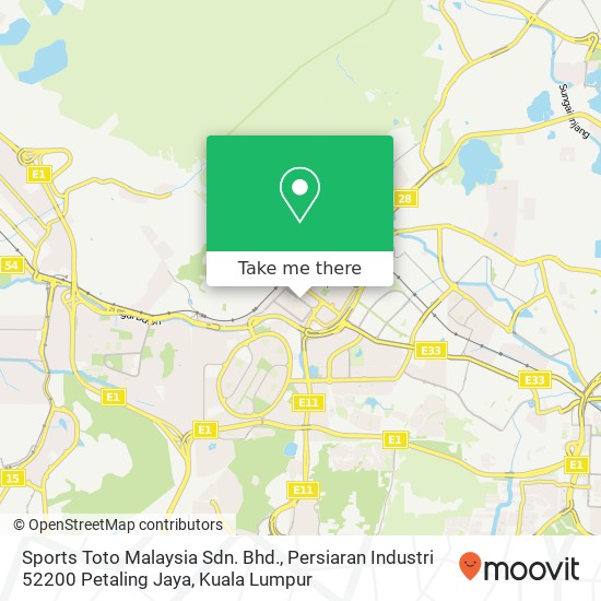 Sports Toto Malaysia Sdn. Bhd., Persiaran Industri 52200 Petaling Jaya map
