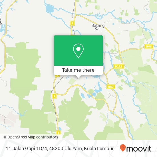 Peta 11 Jalan Gapi 1D / 4, 48200 Ulu Yam