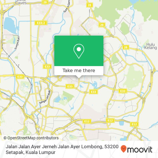 Peta Jalan Jalan Ayer Jerneh Jalan Ayer Lombong, 53200 Setapak