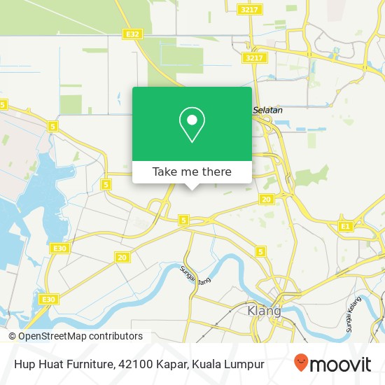 Hup Huat Furniture, 42100 Kapar map