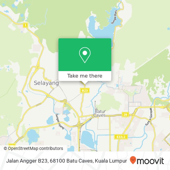 Peta Jalan Angger B23, 68100 Batu Caves