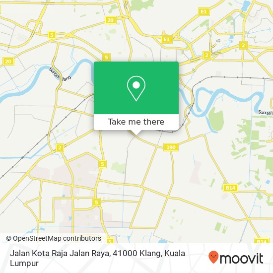 Peta Jalan Kota Raja Jalan Raya, 41000 Klang