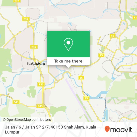 Peta Jalan / 6 / Jalan SP 2 / 7, 40150 Shah Alam