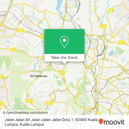 Peta Jalan Jalan Sri Jalan Jalan Jalan Duta 1, 50480 Kuala Lumpur