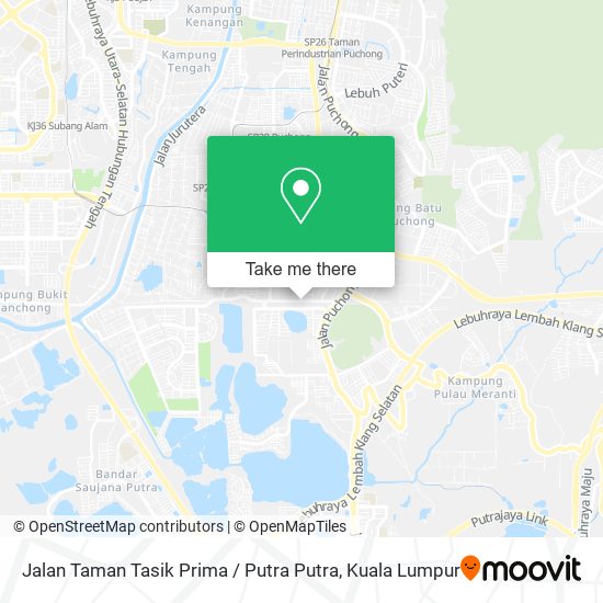 Peta Jalan Taman Tasik Prima / Putra Putra