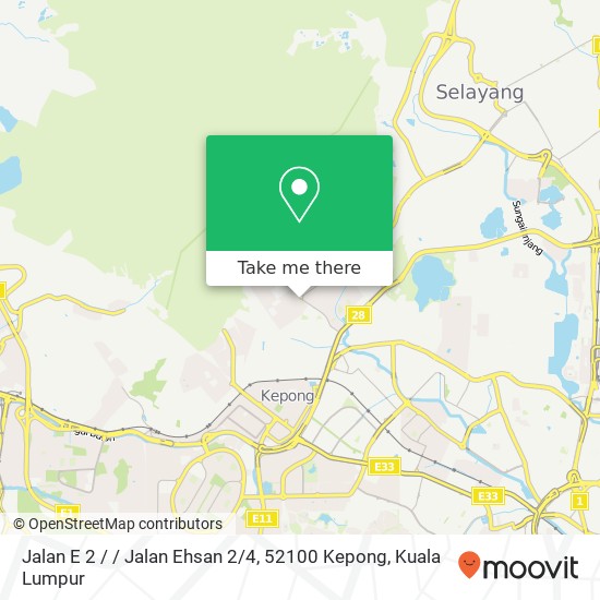 Peta Jalan E 2 / / Jalan Ehsan 2 / 4, 52100 Kepong