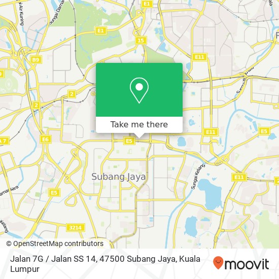 Peta Jalan 7G / Jalan SS 14, 47500 Subang Jaya