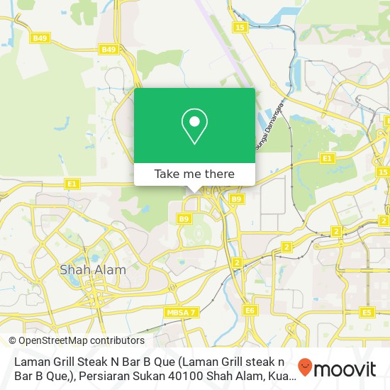 Laman Grill Steak N Bar B Que (Laman Grill steak n Bar B Que,), Persiaran Sukan 40100 Shah Alam map