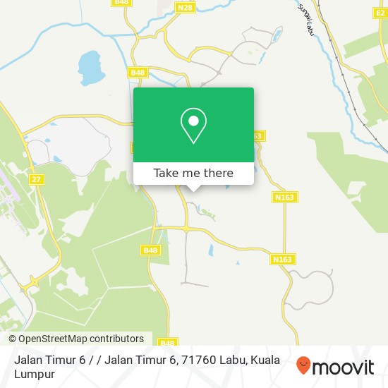 Peta Jalan Timur 6 / / Jalan Timur 6, 71760 Labu