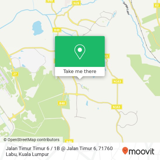 Peta Jalan Timur Timur 6 / 1B @ Jalan Timur 6, 71760 Labu