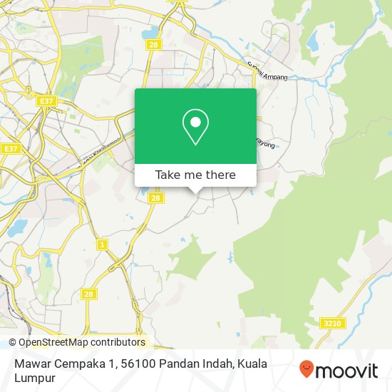 Mawar Cempaka 1, 56100 Pandan Indah map