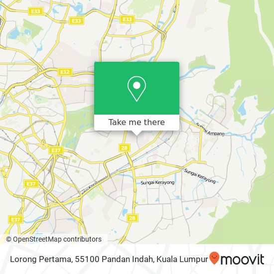 Peta Lorong Pertama, 55100 Pandan Indah