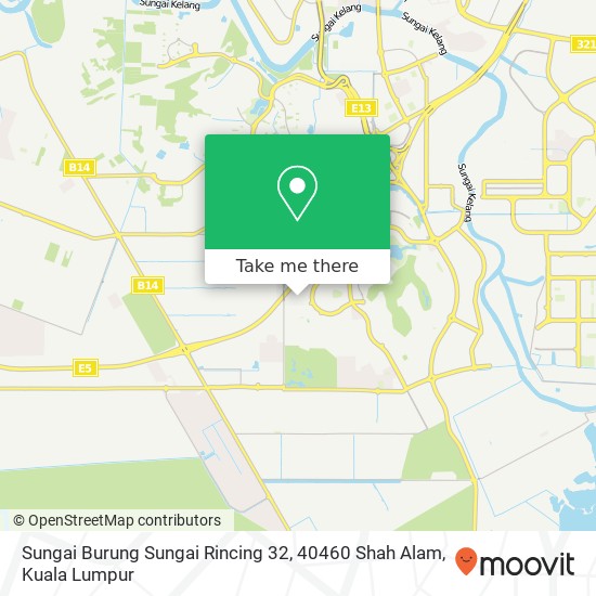 Peta Sungai Burung Sungai Rincing 32, 40460 Shah Alam